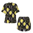 thumbnail image 5 of Kdxio Lavender Flowers Print Pajamas Sets for Women Short-Sleeved Pjs with Lounge Shorts Two Piece Sleepwear S-4XL, 5 of 9