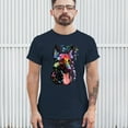 thumbnail image 3 of Tee Hunt Dean Russo German Shepherd T-Shirt Colorful Dog Best Friend Men's Tee, Navy Blue, Medium, 3 of 5