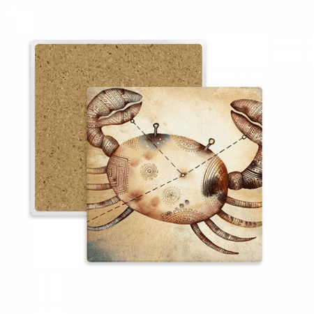 

June July Cancer Constellation Zodiac Square Coaster Cup Mat Mug Subplate Holder Insulation Stone