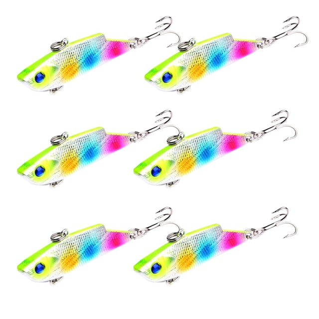 Gancho para Señuelo de Plástico FishyWinner 6Pzas 5.7cm Color al Azar Anzuelo Plástico ABS