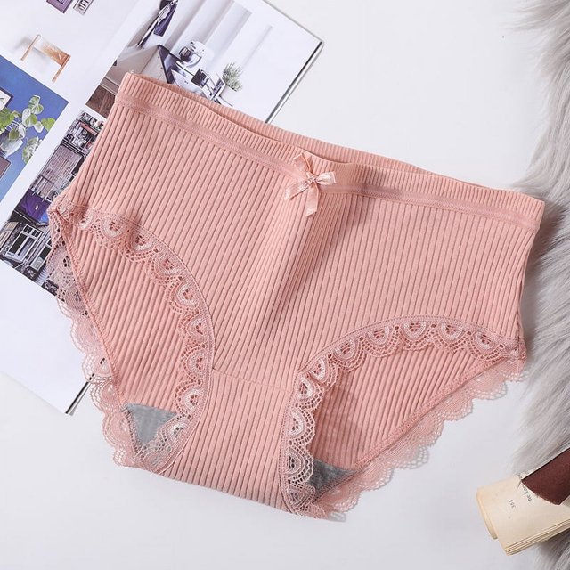 Ropa interior de algodón para mujer, bragas de algodón con perfil de estudiante para mujer, ropa interior de cintura media con hilo para mujer