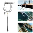 thumbnail image 3 of Accesorio de pesca de enhebrador de gancho de muelle de gancho de barco de Kayak telescópico de acero inoxidable Adaptador con varilla kusrkot Gancho para muelle de barcos, 3 of 8