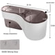 thumbnail image 4 of Organizador de almacenamiento para el cuidado del cabello, soporte para baño, soporte para secador de cabello montado en la pared sin perforaciones para su baño, 4 of 6