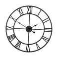 thumbnail image 3 of Reloj de pared rústico vintage redondo con esfera de números romanos. 40 cm, 3 of 9