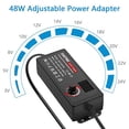 thumbnail image 1 of SHNITPWR Adaptador universal de CA a CC 3V ~ 24V 2A 48W Fuente de alim, 1 of 2