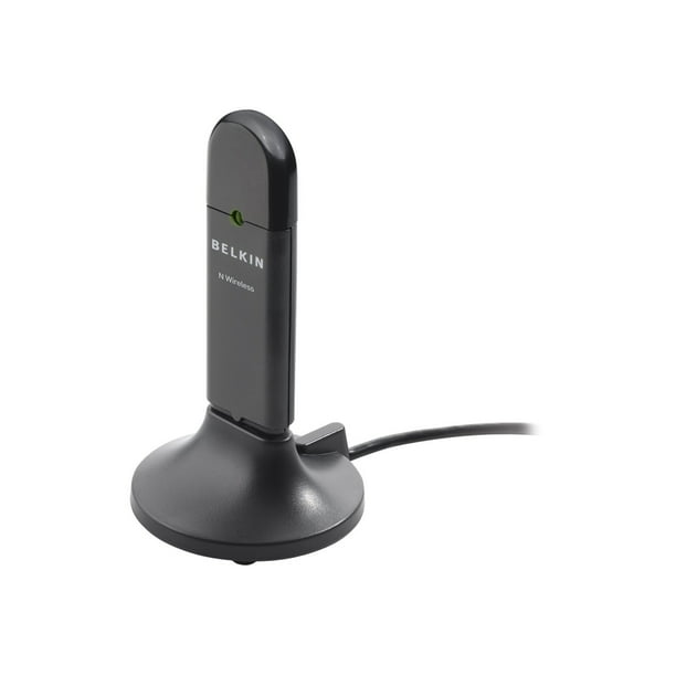 Krav besøg Tentacle Belkin N Wireless USB Adapter - Network adapter - USB 2.0 - 802.11b/g,  802.11n (draft) - Walmart.com