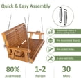 thumbnail image 5 of Fortune Candy Wooden Porch Swing 2-Seater, High Backrest and Deep Seat, Bench Swing with Cupholders, Hanging Chains and 7mm Springs, Heavy Duty 880 lbs, for Outdoor Patio Garden (Cedar Tone - 4 ft), 5 of 7