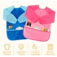 thumbnail image 4 of 2/4Pack Kids Painting Apron, Waterproof Art Smocks For Child 3-8 Years, Kids Smocks for Painting Aprons with Long Sleeve, 4 of 7