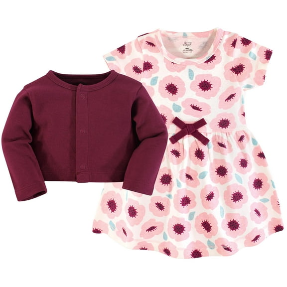 Luvable Friends Touched by Nature Dress and Blouse 2pc, Petal Pink, 0-3M