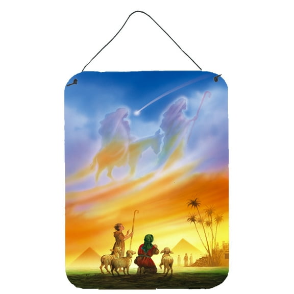 Carolines Treasures APH0939DS1216 Shepherds being guided Christmas Wall or Door Hanging Prints 12x16 multicolor