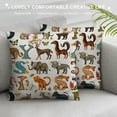 thumbnail image 3 of Qinduosi Throw Pillow Covers, Zoo Animals Set of Pillow Cases Decorative Inch, English Letters A to Z Soft Cushion Cover Pillowcases for Bedroom Livingroom Cushion Sofa, 3 of 5
