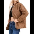 thumbnail image 1 of Chaquetas Acolchadas para Mujer, Informales, de Cuello Alto, Larga, Abrigos de Invierno Extragrandes con Cremallera Caqui Oscuro XXL, 1 of 7