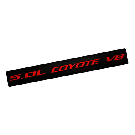 2011-2017 Ford Mustang GT & F150 5.0 Coyote V8 Red & Black Emblem, Best used on 2011+ Ford vehicles with a 5.0 Coyote engine By