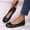 Black, variant on Women Ballet Flats Elastic Round Toe Bow Foldable Dance Shoes Comfort Casual
