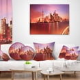 thumbnail image 4 of Designart Shanghai Skyline at Dawn Panorama - Cityscape Throw Pillow - 12x20, 4 of 5