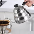 thumbnail image 4 of Cateissary Hervidor de goteo plateado con termómetro, secreto para un vertido impecable, gran capacidad, amplia gama de usos Juegos de servir café y té, 4 of 6