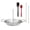 Type A, variant on Homelife Stainless Steel Vertical Skewer Grill Set with 3 Spikes (8”/10"/12”) Brushes Oil Can Kebab Rack for Tacos Al Pastor Kebabs Oven BBQ