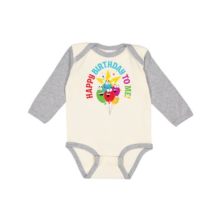 

Inktastic Happy Birthday To Me Gift Baby Boy or Baby Girl Long Sleeve Bodysuit