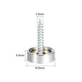 thumbnail image 2 of Uxcell 0.63'' Mirror Screws Decorative Cap Cover Nails Polished Stainless Steel Silvery 8pcs, 2 of 5