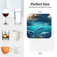 thumbnail image 6 of Pofeuu Hawaiian Ship Dolphin Print Coasters for Drinks, 4Pack PU Leather Coasters, Bar Drink Coasters for Tabletop Protection, Furniture from Damage-Square, 6 of 6