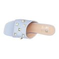 thumbnail image 5 of GC Shoes Womens Block Heeled Sandals, Open Toe Fashion Heels, Slip On Studded Strap High Heel Dress Slides, Alexis/Lilac/7, 5 of 6