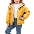 thumbnail image 2 of Teylalorva Girls Padded Coat Zip up Hooded Thick Fleece Lined Jacket Warm Winter Outerwear (1-13) Yellow Size 3T, 2 of 10