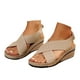 thumbnail image 3 of WILLBEST Sandalias Flexibles De Mujer, Zapatos Para Fascitis Plantar, Cuña Cómoda, Punta Abierta, Correa En El Tobillo, Ajuste Ancho, Sandalias Acolchadas Para Caminar Con Soporte Para El Arco, 3 of 9