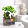 thumbnail image 5 of JTWEEN Tabletop Waterfall Fountain Indoor Mini Rockery Water Fountain Desktop Chinese Fengshui Waterfall Zen Meditation Indoor Waterfall Feature with Automatic Pump Illuminated Colorful Atomize, 5 of 9