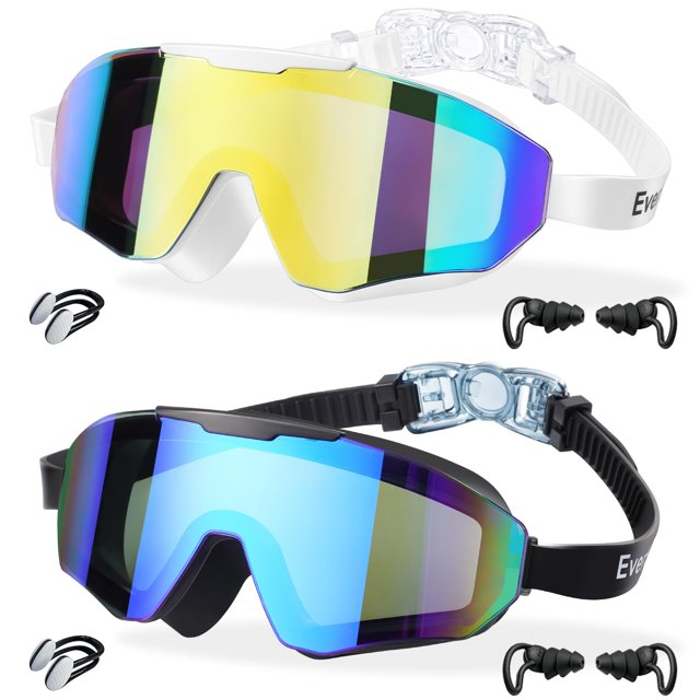 Juego de 2 gafas de natación EverSport para niños, antivaho, con protección UV