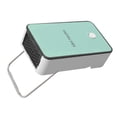 thumbnail image 4 of Suodoka Mini Electric Fan Heater Cyan Portable Desktop Air Warmer with Bracket for Home Office Dorm Mute Quick Heating US Plug 110V 110W (2.9x5.0x1.4 in / 7.3x12.6x3.6 cm), 4 of 9