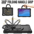 thumbnail image 3 of Case for Lenovo Tab M10 HD 2nd Gen 10.1 inch 2020, 360 Rotating Stand Handle Pencil Holder Shoulder Strap Heavy Duty Shockproof Cover, Black, 3 of 7