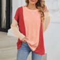 thumbnail image 4 of HUITKMM Tshirts 2024 Autumn and Winter Color Contrast Long Sleeve Loose Thread Stitching T Shirt, 4 of 9