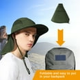 thumbnail image 3 of Htwon Men Bucket Hat Wide Brim Neck Cover Flap Boonie Cap Summer Fishing Outdoor Sun, 3 of 23
