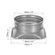 thumbnail image 2 of Conector de conducto Uxcell de 6 pulgadas, brida cuadrada a redonda, interfaz de metal, tubo de aire recto, 2 of 5