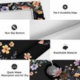 thumbnail image 5 of Black Spring Floral Outdoor Rug 4x6 Ft, Non Slip Washable Area Rug, Elegant Flowers Farmhouse Botanical Patio Rugs Carpet Runner, Large Floor Mat for Indoor/Outdoor Deck Porch Camping, 5 of 8