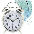 thumbnail image 4 of MINKUROW Vintage Look Twin Bell Table Alarm Wind-Up Clock with Night Led Light (Design 1), 4 of 8