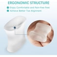 thumbnail image 6 of Promifun Gel Toe Separators Bunions Overlapping Silicone Toe Spacers Calluses Bunion Corrector Toes Straightening ,12 Pack,Size M,Clear, 6 of 8