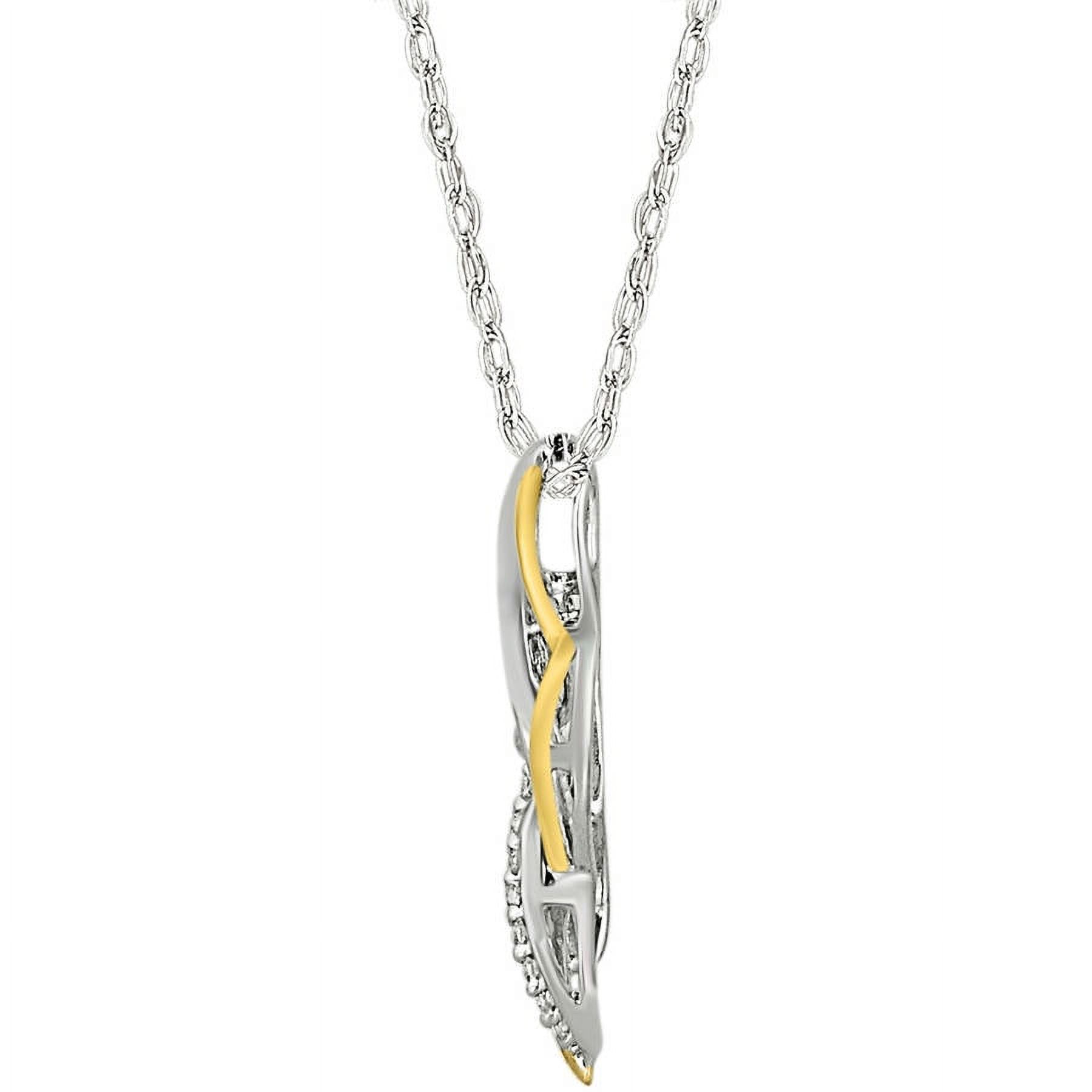 1/4 Carat T.W. Diamond 10kt Two-Tone Fashion Pendant