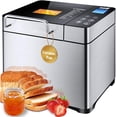 thumbnail image 1 of Máquina de pan KBS Pro de acero inoxidable, 2 libras, 17 en 1 con dispensador, 1 of 9