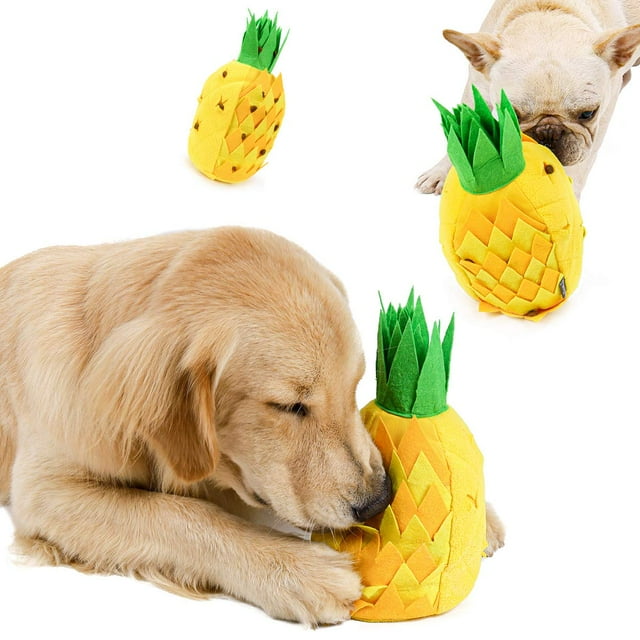 Alfombrilla para mascotas para perros, gatos, aburrimiento, juguetes educativos para perros, juguetes interactivos para juegos de alimentación, (piña)