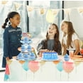 thumbnail image 6 of Cartoon Dog 3-Tier Cardboard Cupcake Stand for Cupcakes Dessert Tower Dog House Birthday Party Supplies for Blue Dog Theme Baby Shower Birthday Party Decorations, 6 of 7