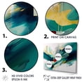 thumbnail image 3 of Designart "Motion Of Green And Gold In Geometric Design I" Modern Geometric Wall Art Prints, 3 of 7