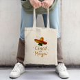thumbnail image 2 of Stylish Canvas Tote Bag with Vibrant Orange and Pink Splash Design - Perfect for Shopping Travel and Parties, 2 of 4