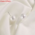 thumbnail image 1 of 5Pairs/10Pairs/12Pairs 4mm 5mm 6mm 8mm 10mm 12mm Jewelry Party Fashion Elegant Round Shape Ear Stud Pearl Earrings 12MM-12PAIRS, 1 of 8