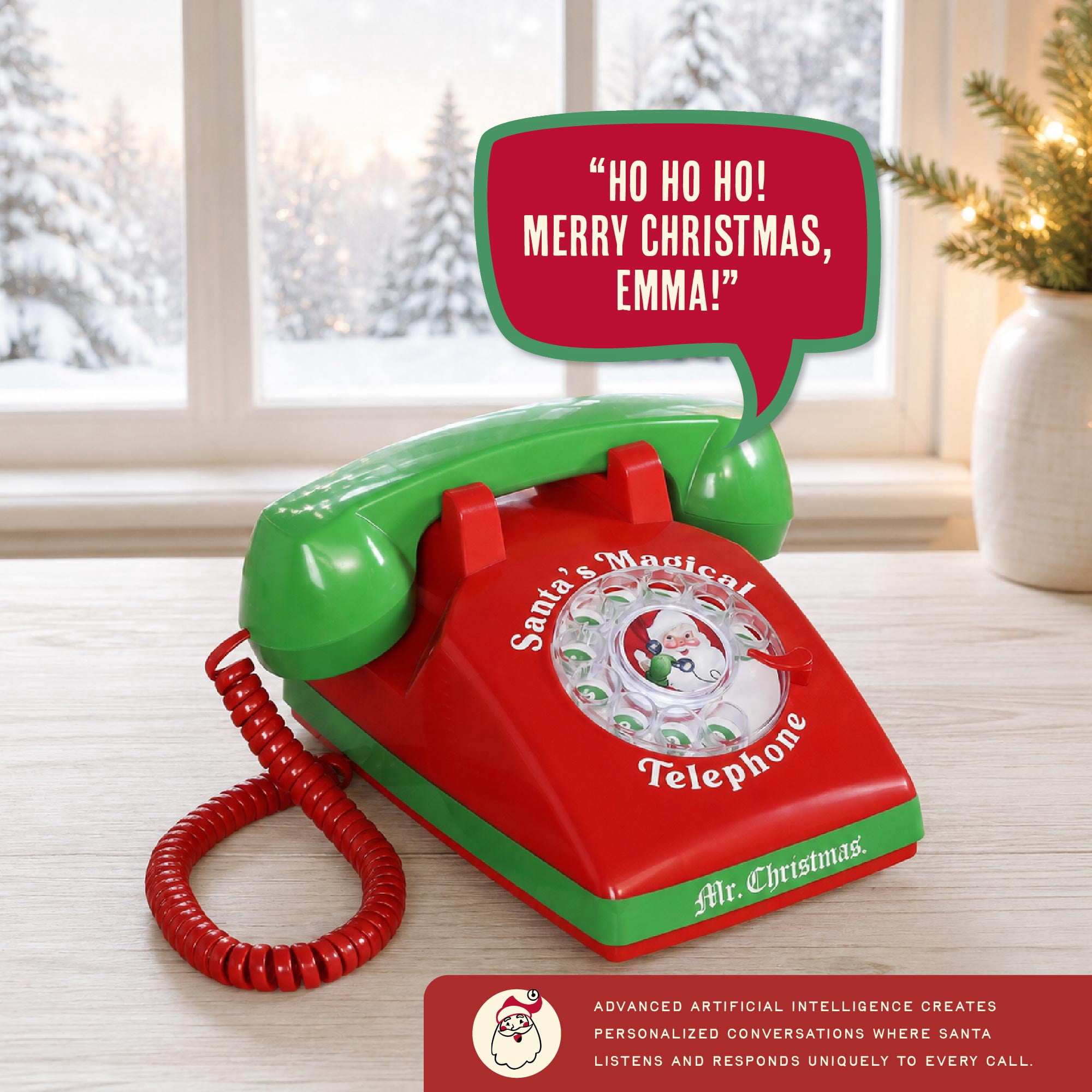 Mr. Christmas 8 in. Santa's Magical Telephone