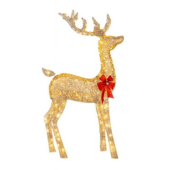 Christmas Reindeers Light Outdoor Yard Decorations with LED Glowing Effect Christmas Garden Decorative Light for Garden