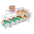thumbnail image 6 of mDesign Metal 2-Tier Pop/Soda and Food Can Storage Dispenser Rack - Chrome, 6 of 8