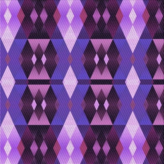 Ahgly Company Indoor Square Patterned Tyrian Purple Area Rugs, 8' Square