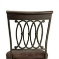 thumbnail image 3 of Hillsdale Montello 28-Inch Swivel Counter Stool, Old Steel Finish with Faux Brown Leather, 3 of 14