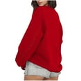 thumbnail image 3 of Oversized Crew Neck Sweatshirt Women - Soft Fleece Pullover - Solid Color Winter Travel Long Sleeve Womens Sweatshirt No Hood, 3 of 4